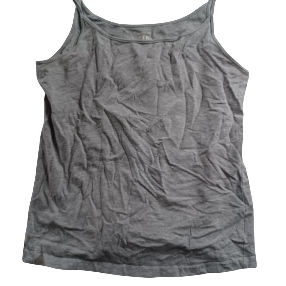 Gap Tank Top Womens Large Gray Scoop Neck Stretch Jersey Casual Camisole 12722